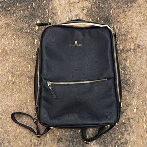 MONTAGE Black vegan cork leather convertible backpack and everyday bag LIKE NEW